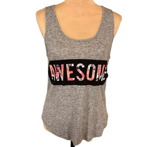 Mighty Fine gray awesome tank top size large.
